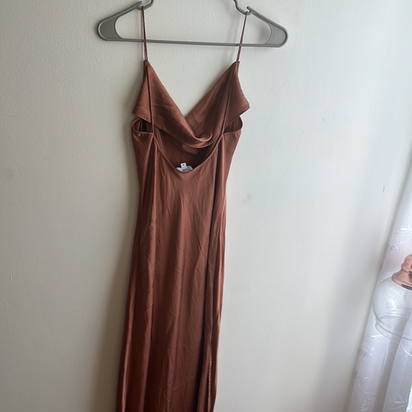 Rare LPA Bias Cut Silk Dress 73 in Bronze - Picture 4 of 10